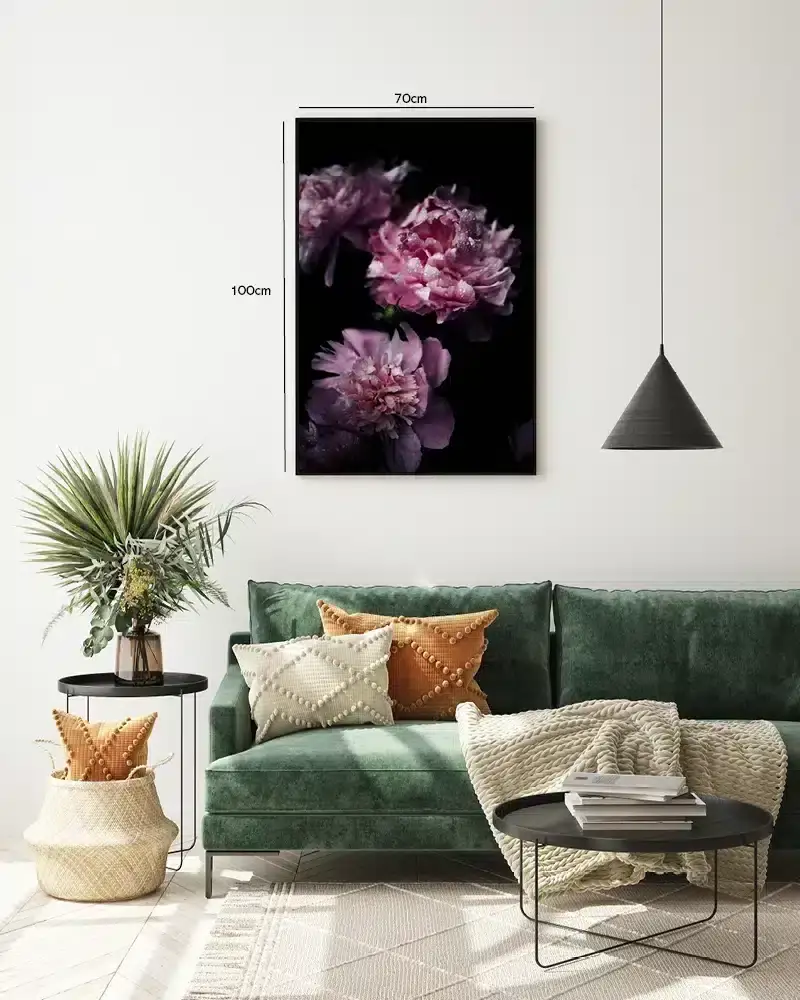 Lyserøde Pæoner i Dug Plakat