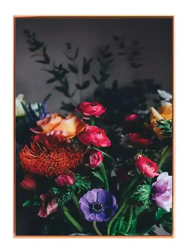 Farverig Vild Blomsterbuket Plakat