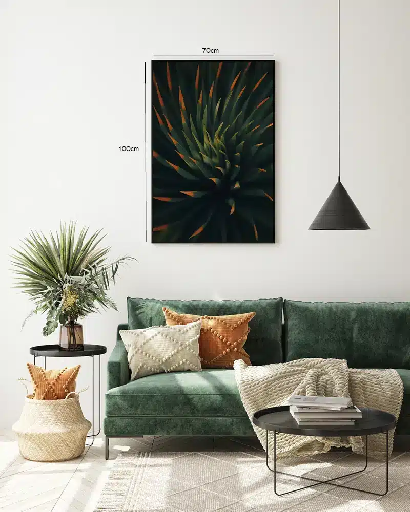 Agaveblade med Orange Spidser Plakat