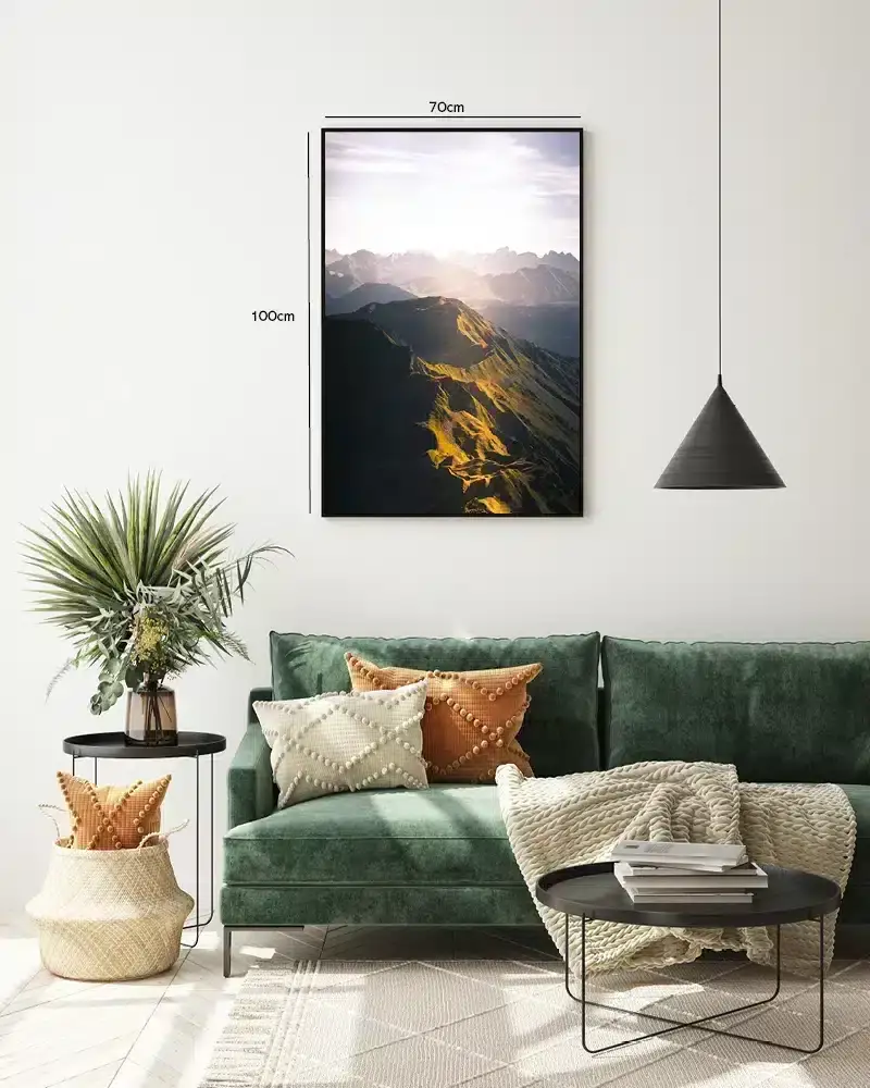 Bjergkam i Aftenlys Plakat