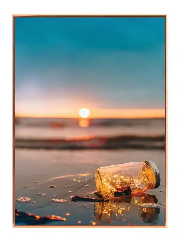 Solnedgang og Glaslys Plakat
