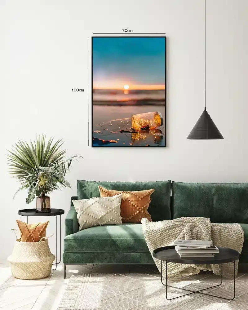 Solnedgang og Glaslys Plakat