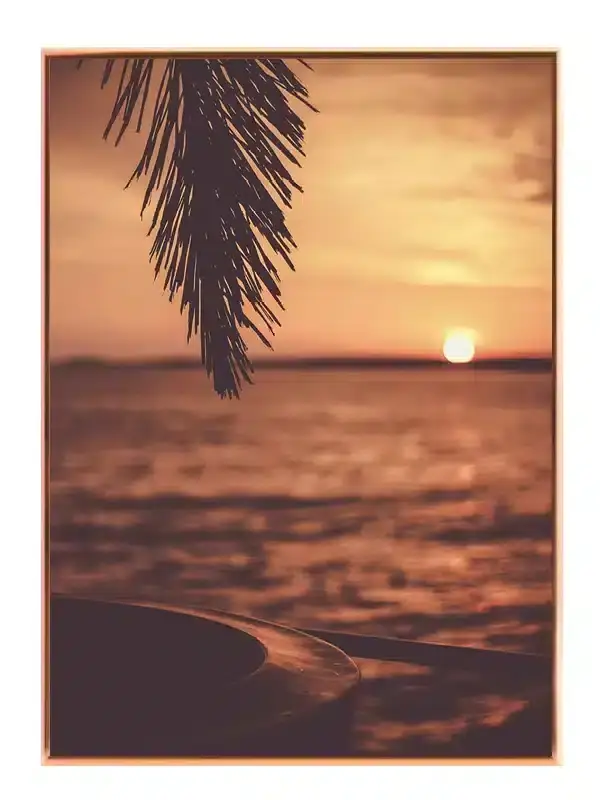 Solnedgang ved Havet Plakat