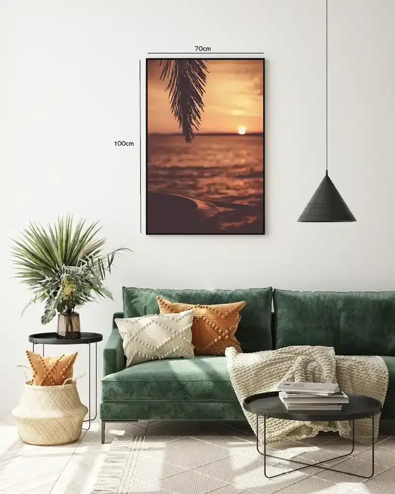 Solnedgang ved Havet Plakat