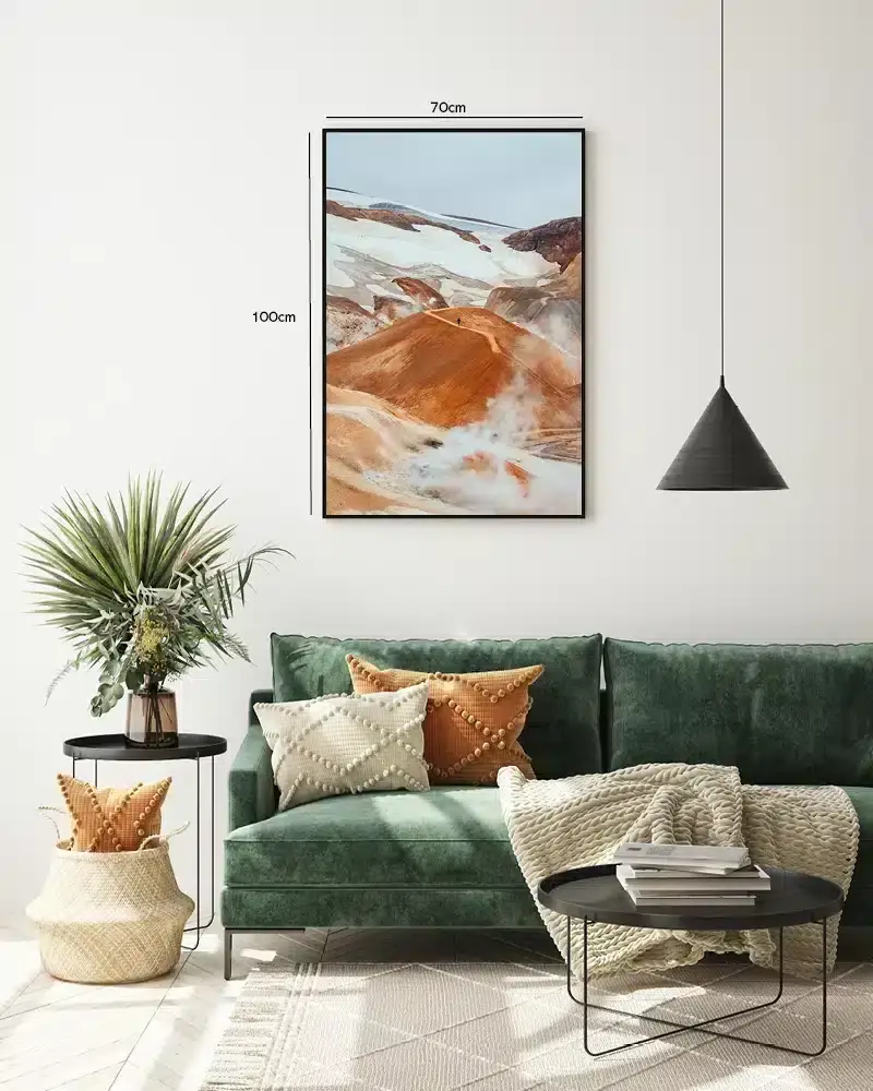 Vulkanske Bakker og Damp Plakat