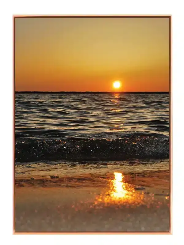 Solnedgang Over Havets Bølger No2 Plakat