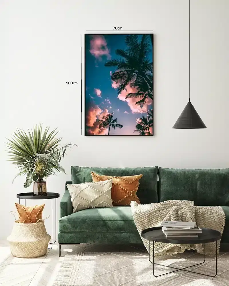 Palmer Under Aftenhimmel Plakat