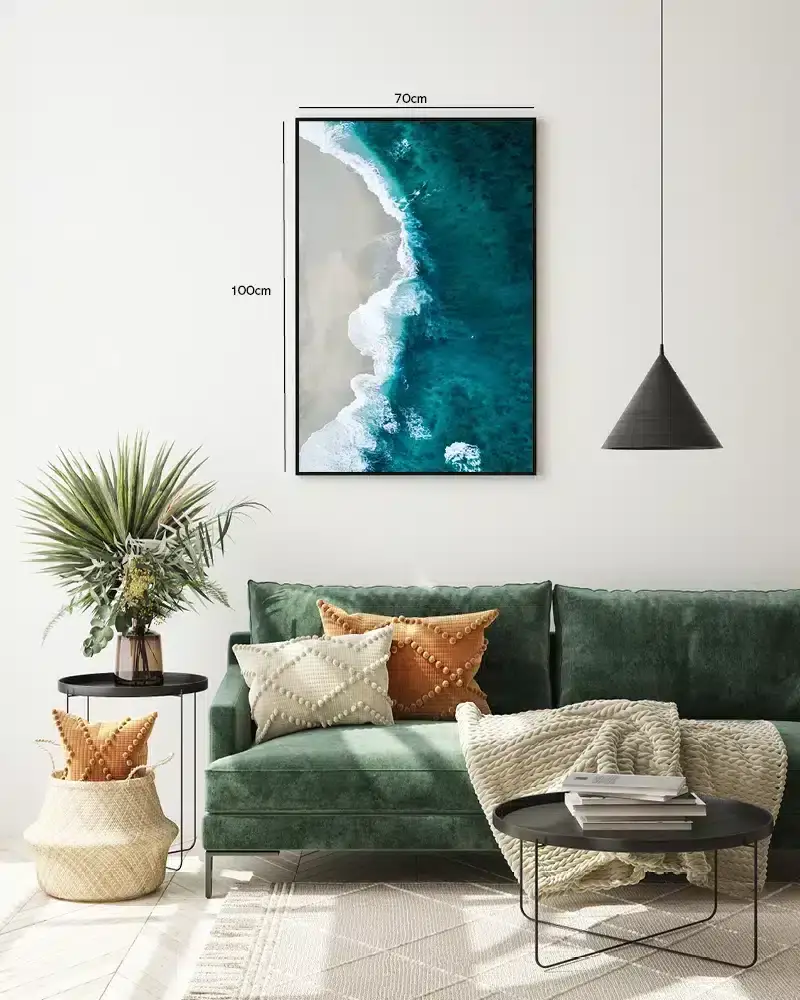 Kystens Blå Bølger Plakat