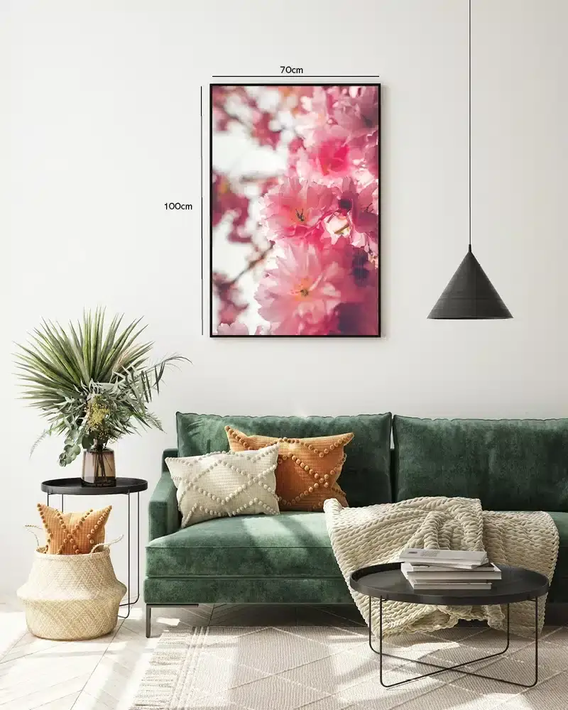Lyserøde Blomster Detaljer Plakat