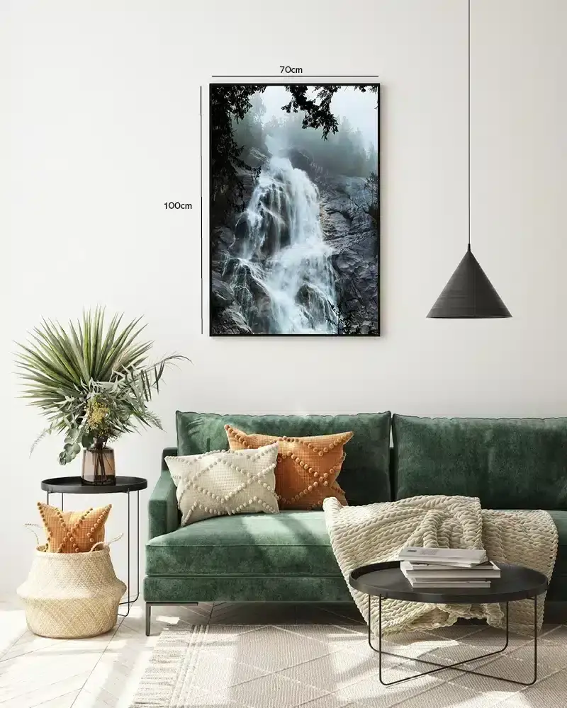 Tåget Bjergvandfald Plakat