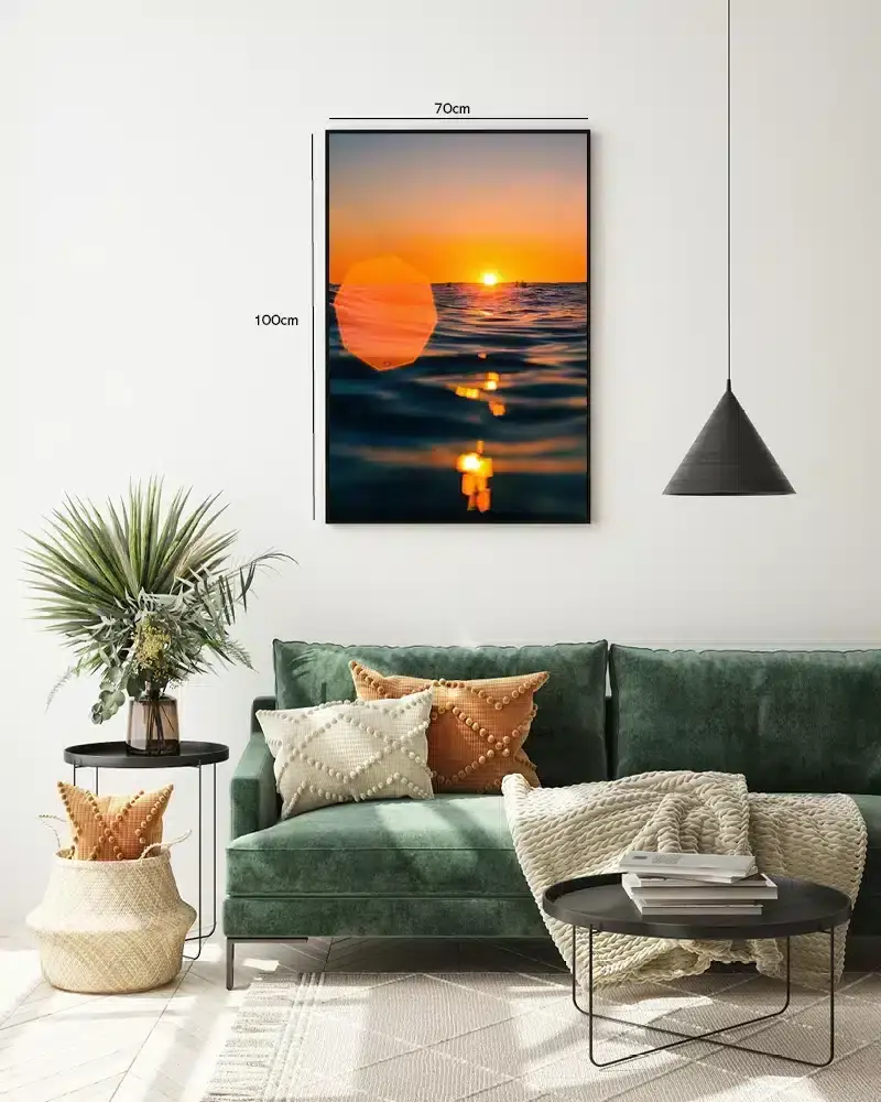 Solnedgang Over Havet No2 Plakat
