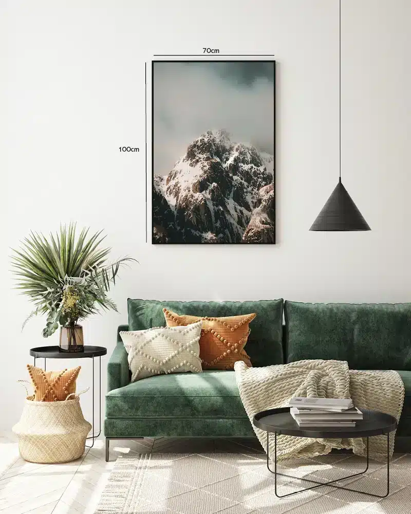Sneklædt Bjergtop i Dis Plakat
