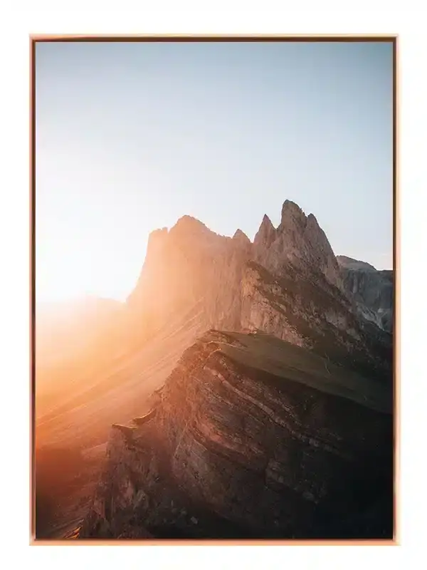 Bjergkam i Morgenlys Plakat