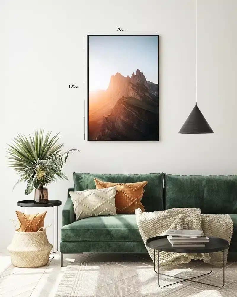 Bjergkam i Morgenlys Plakat