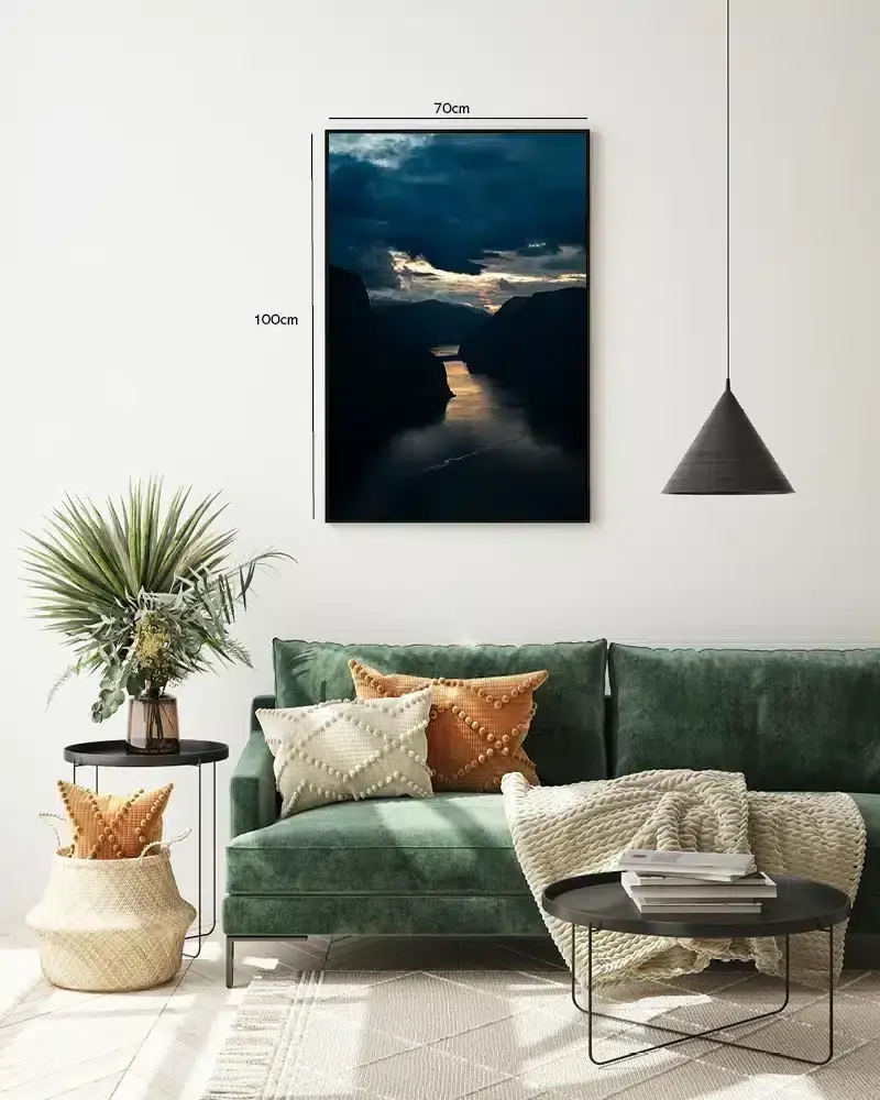 Fjord Ved Skumring Plakat