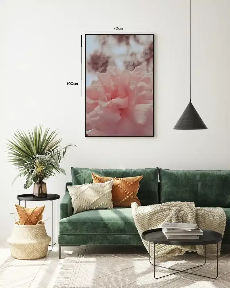 Lyserød Rose Med Dug Plakat