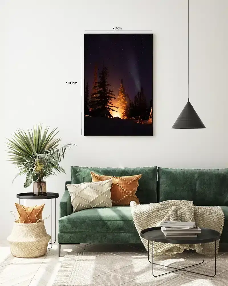 Vinternat ved Bål Plakat