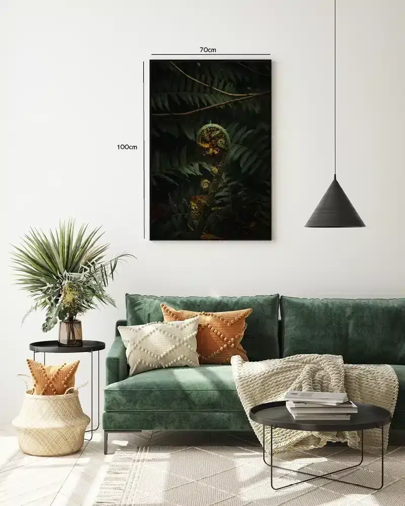 Bregnespiral i Skovbund Plakat