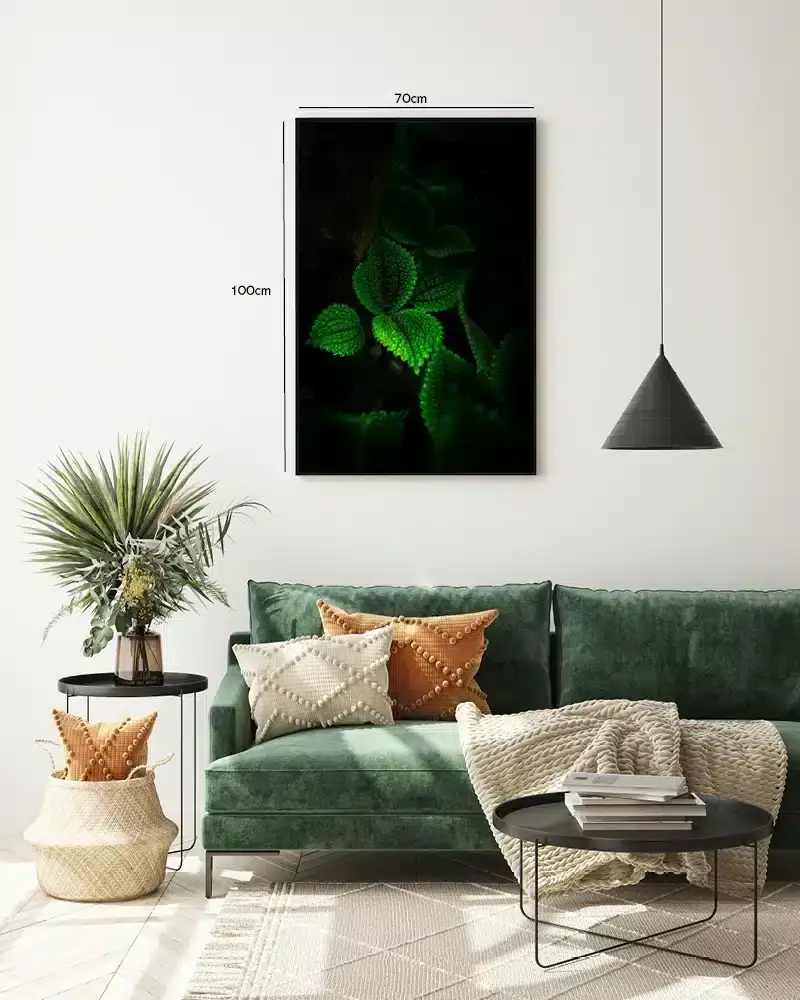 Dybe Grønne Blade Plakat
