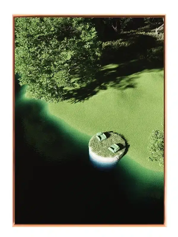 Grøn Ø Med Stole Plakat