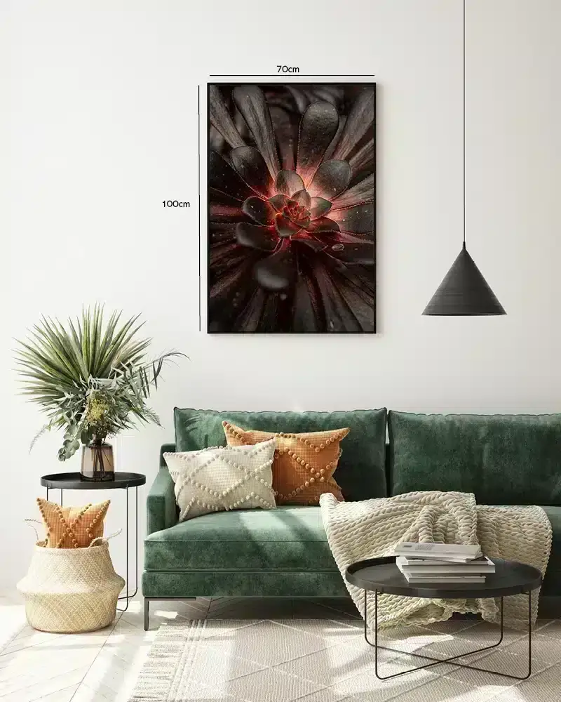 Mørk Sukulent Detalje Plakat