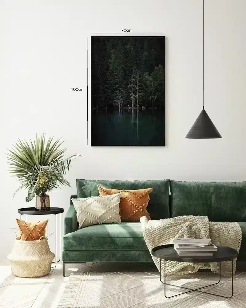 Fyrretræer Ved Sø Plakat