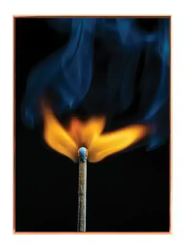Tændstikflamme og Røg Plakat
