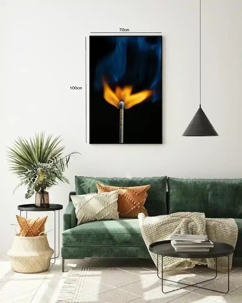 Tændstikflamme og Røg Plakat