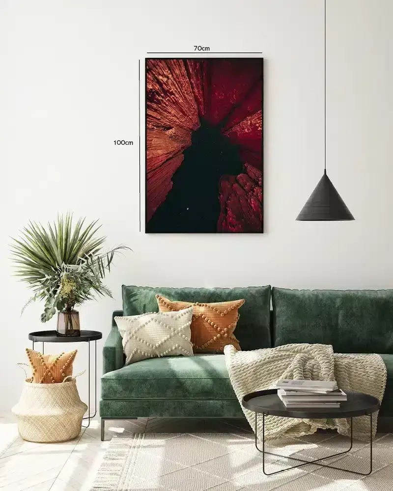 Røde Klipper Under Stjerner Plakat