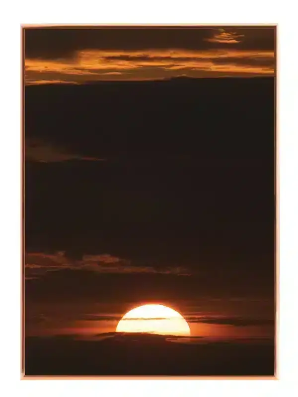 Solnedgang Bag Skyer Plakat