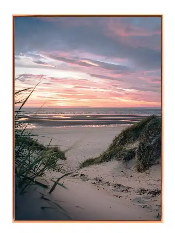 Sandklitter Ved Aftenrød Plakat