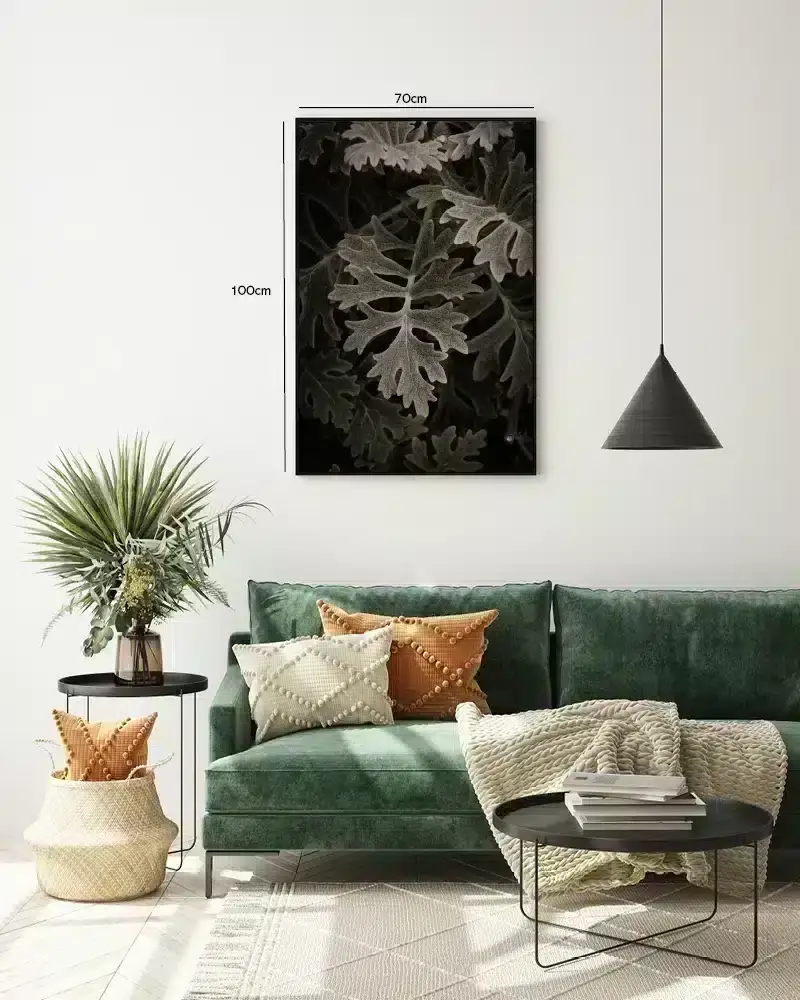 Skyggefulde Teksturerede Blade Plakat