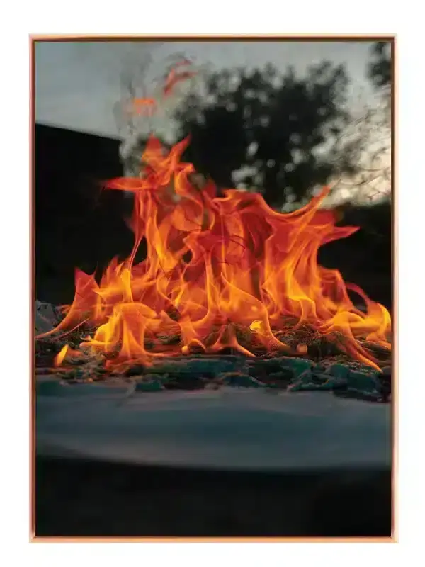 Lejrbålsflammer Ved Skumring Plakat