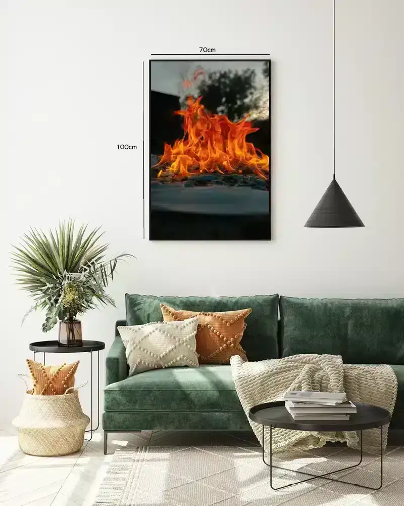 Lejrbålsflammer Ved Skumring Plakat