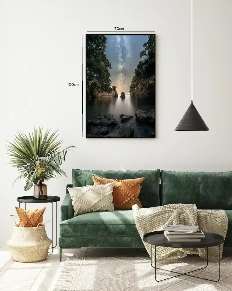 Stjernehimmel Over Klippeskrænt Plakat