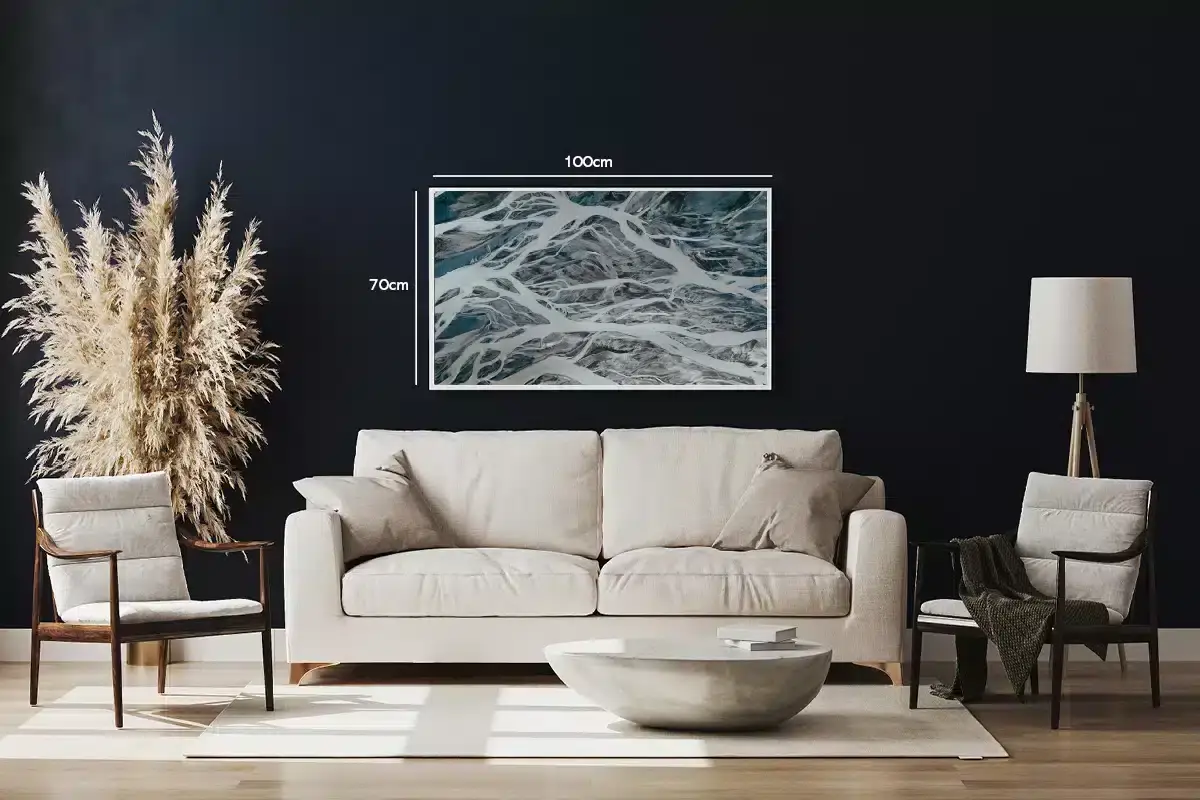 Flettede Flodløb Ovenfra Plakat