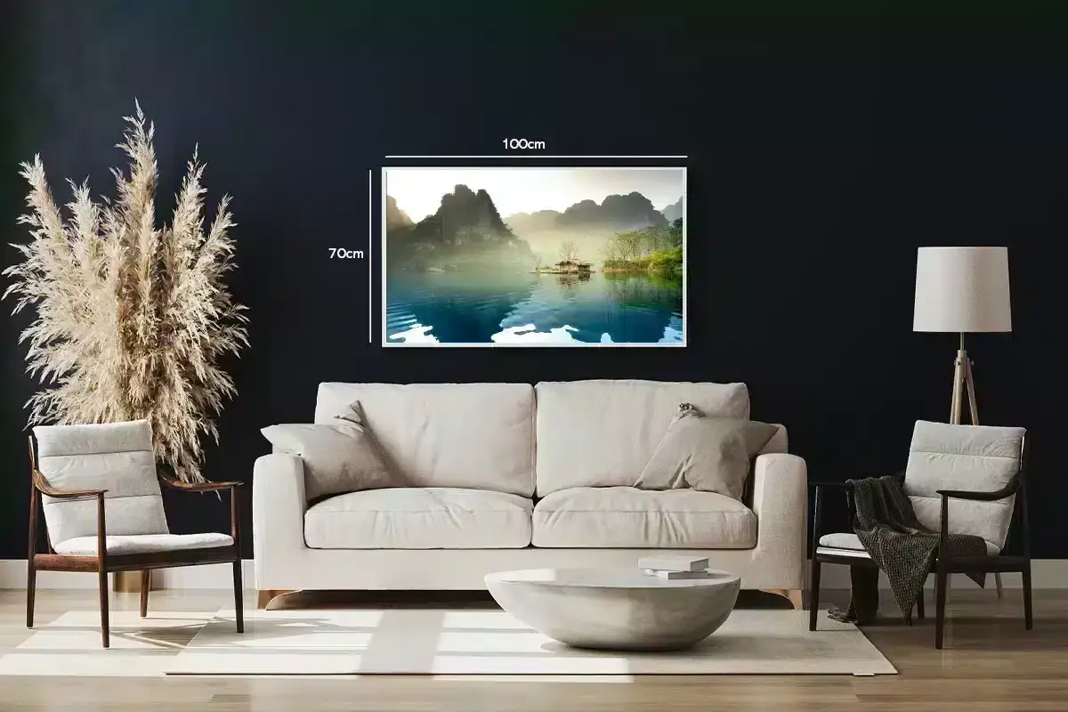 Tåget Sølandskab Med Hytte Plakat