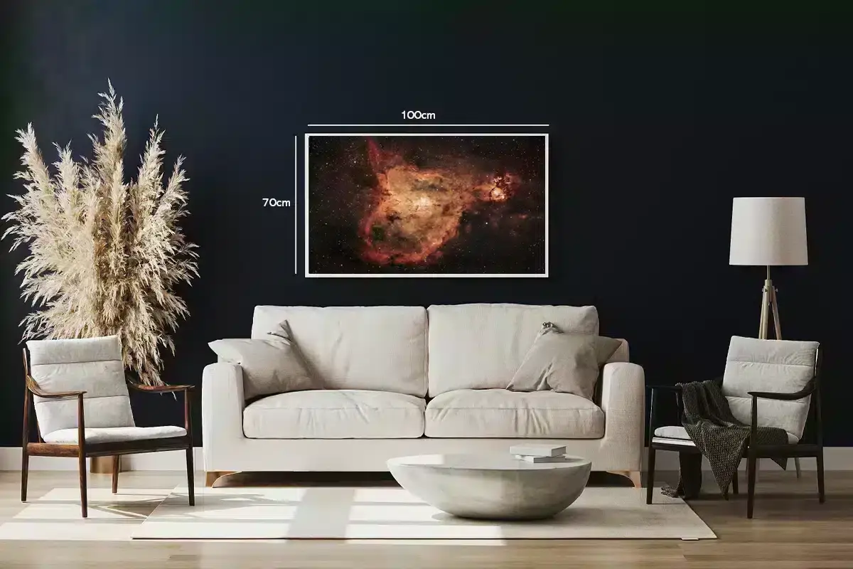 Stjernedannet Rødt Nebula Plakat