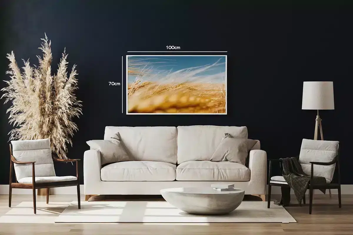 Gyldent Hvedemark Nærbillede Plakat