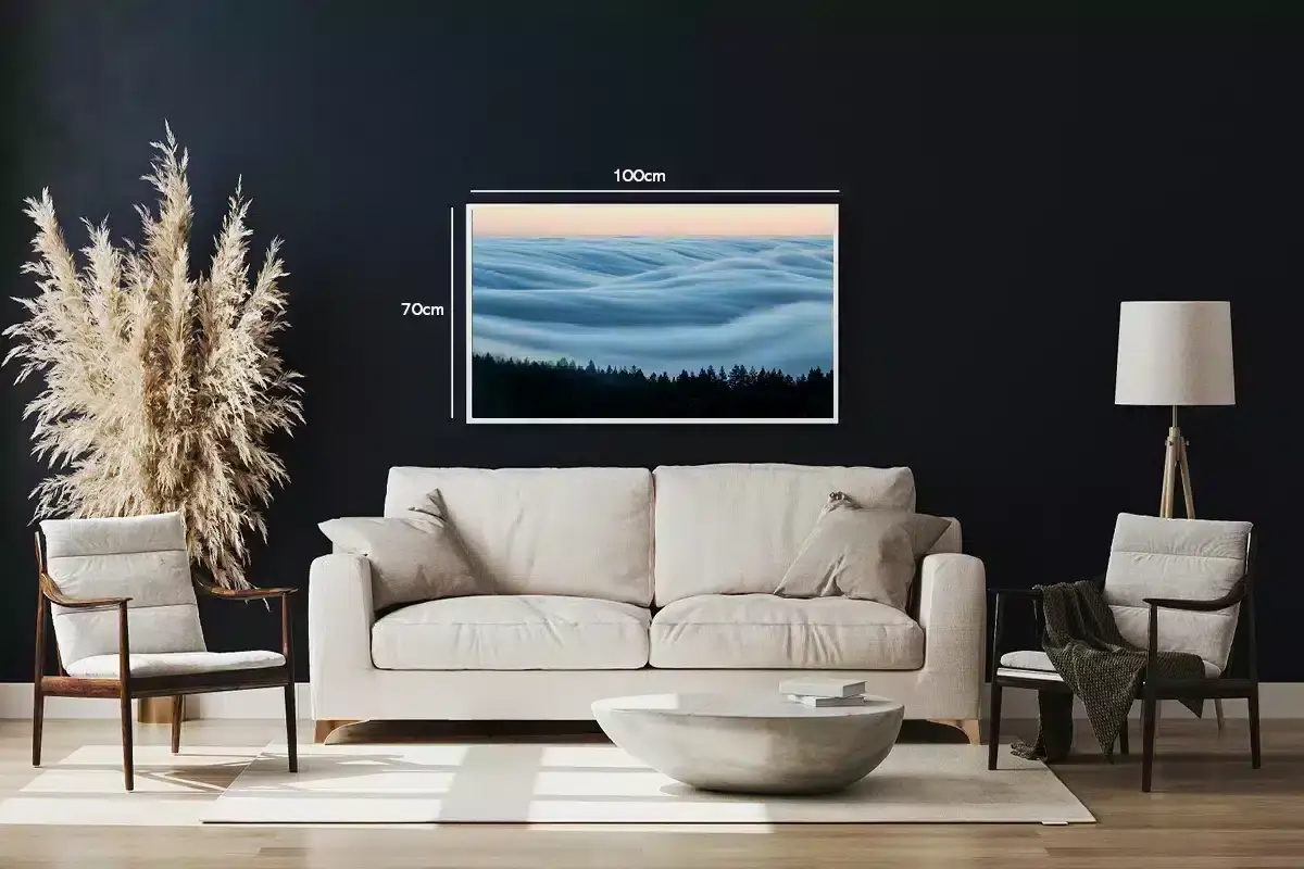 Tågebølger Over Skov Plakat