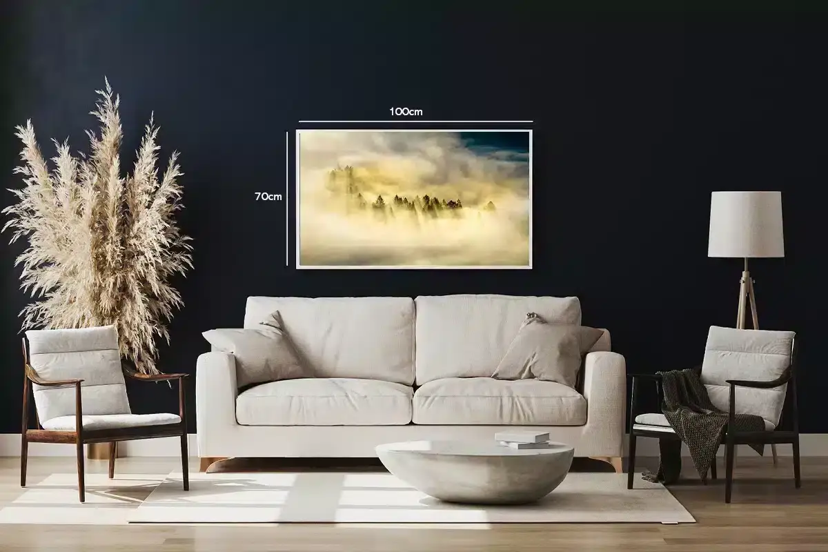 Skov i Morgentåge Plakat