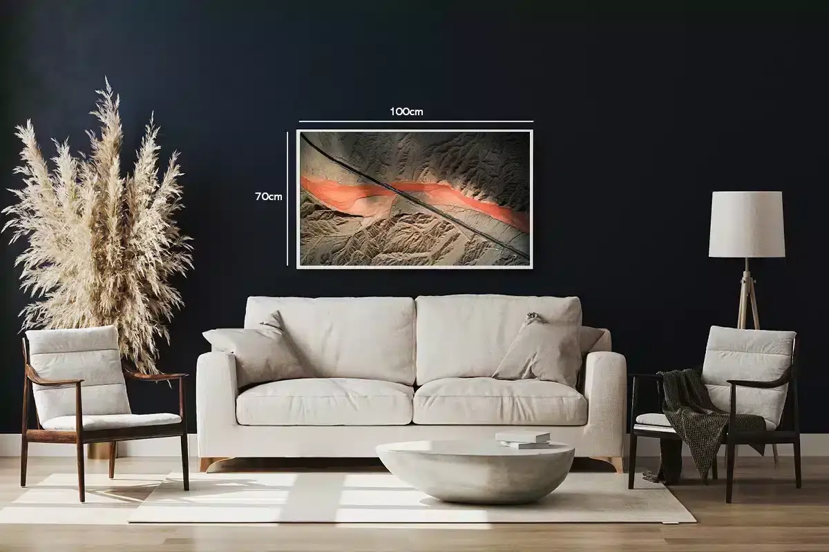 Ørkenlandskab Med Vej Plakat
