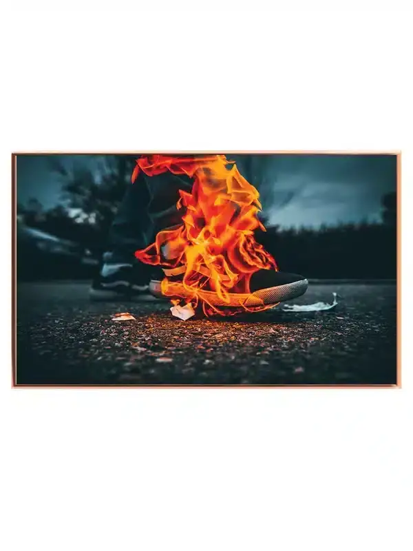 Flammer På Asfalt Plakat
