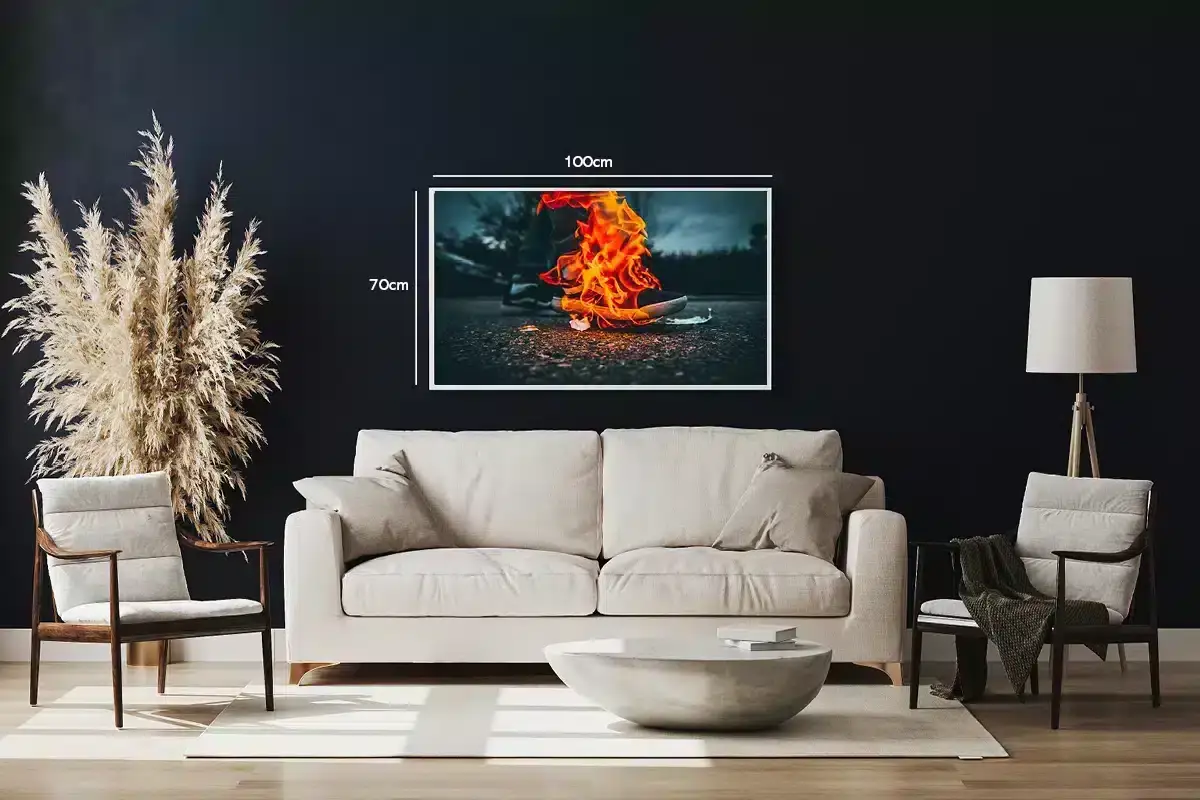 Flammer På Asfalt Plakat
