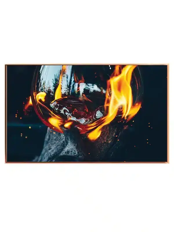 Flammer Over Træstykke Plakat