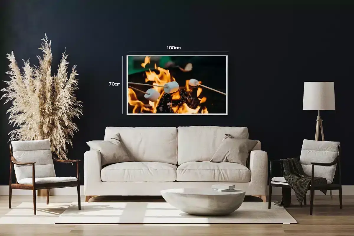 Marshmallows Over Lejrbål Plakat