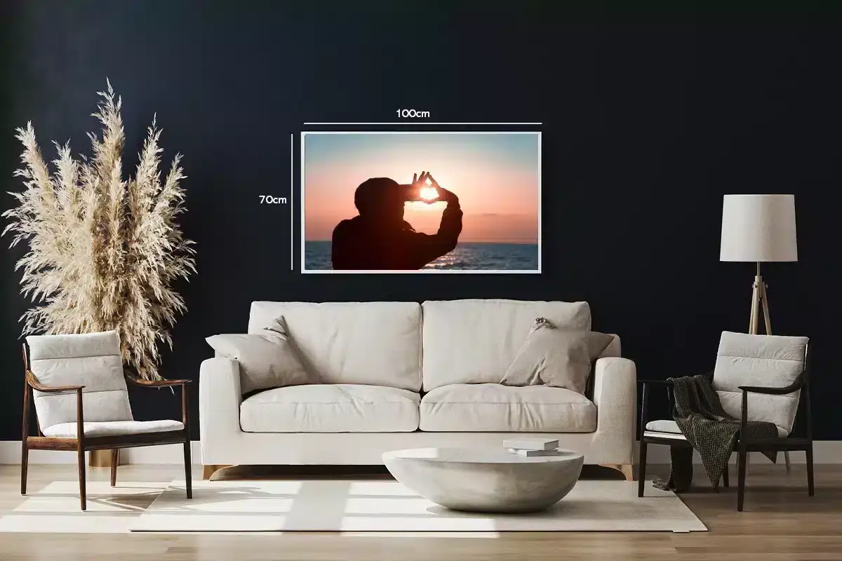 Hjerteformet Solnedgang Plakat