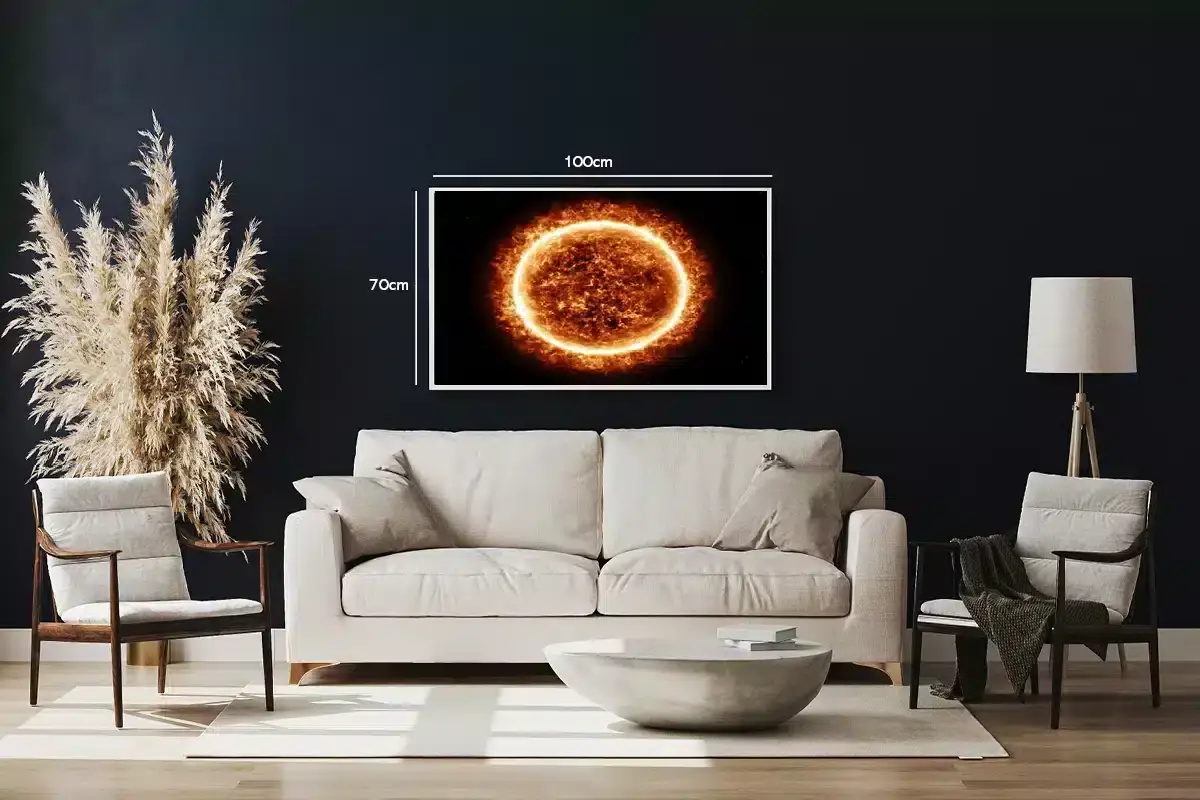Solens Flammende Overflade Plakat