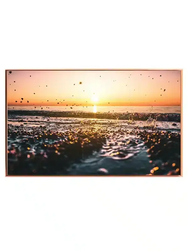 Solnedgang Over Strandsten Plakat