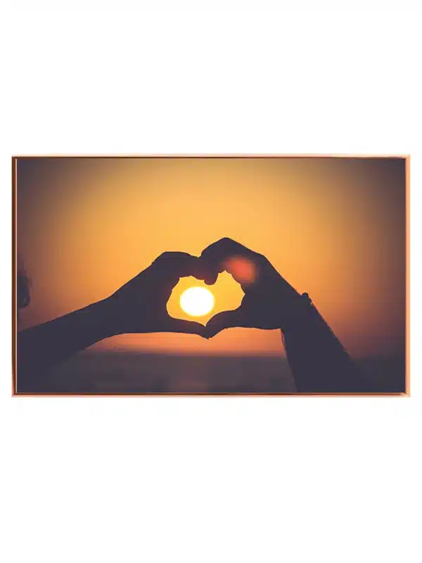 Hjerteformet Solnedgang Plakat